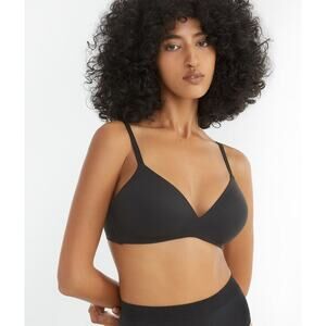 WACOAL How Perfect Wire-Free T-Shirt Bra Black Sz 34D